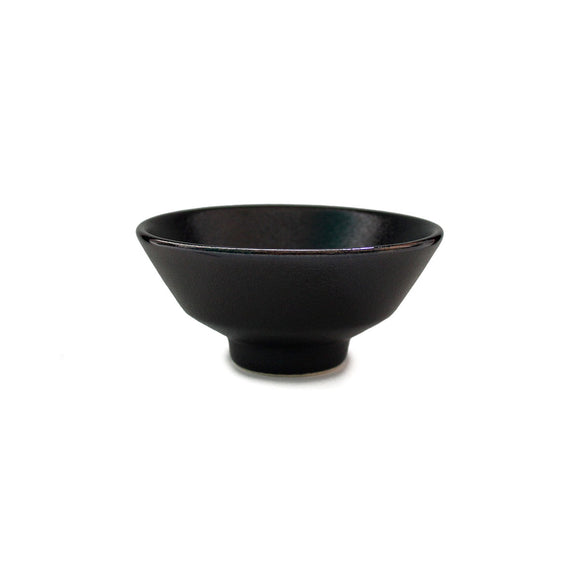 民藝 飯碗 小 黒柚子 Φ11.5×H5.5cm / 益子焼