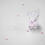 サクラサクグラス ペア 紅白 100パーセント Sakurasaku glass pair clear ＆ cherry 100percent
