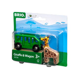 木製おもちゃ キリンとワゴン ブリオ Giraffe & Wagon BRIO