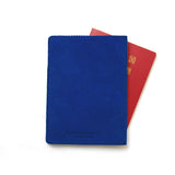 スエード パスポート カバー ブルー