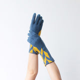 手袋 ポリゴン ブルー 70％ イエロー 30％ コンフォータブル パーセント GLOVE POLYGON blue 70％ yellow 30％ comfortable PERCENT