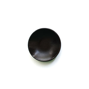 民藝 醤油皿 黒柚子 Φ9×H2cm / 益子焼
