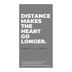 抗菌マスクケース DISTANCE MAKES THE HEART GO LONGER - One Minute Briefs by Adrian Bentley